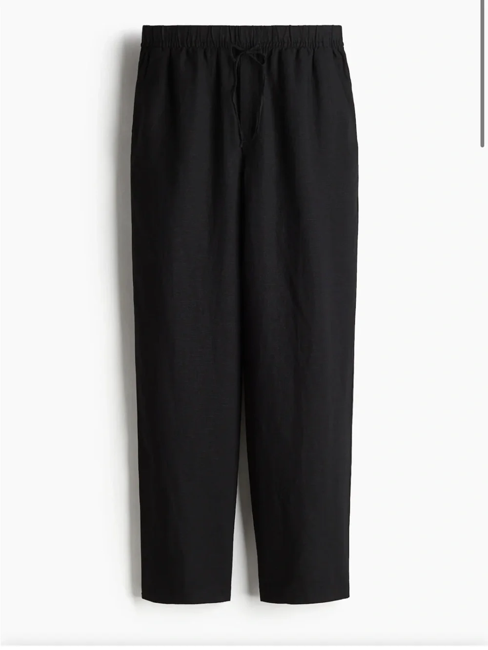 H&M Linen Pant Black Size S with drawstring